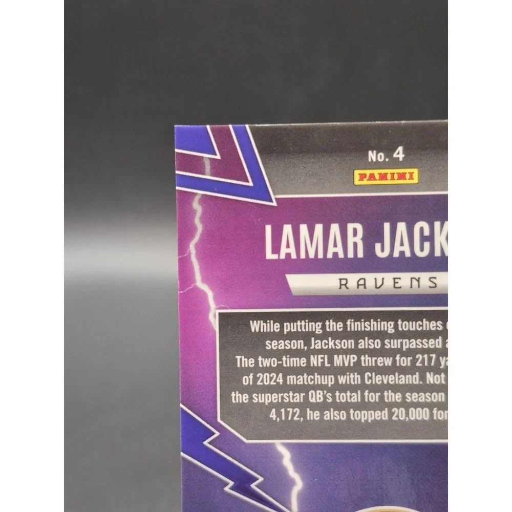 2025 Panini Phoenix Lamar Jackson #4 Thunderbirds Yellow Mojo /49 Ravens MVP